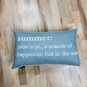 Envogue‎ Summer Definition Pillow Accent Throw Lumbar Happiness Fun in Sun
